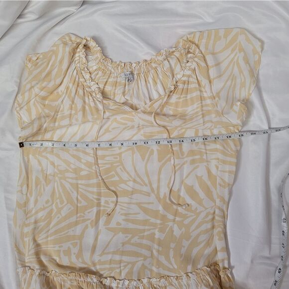 PATRONS OF‎ PEACE tiered cream and white seaside flowy midi dress S - Picture 9 of 14